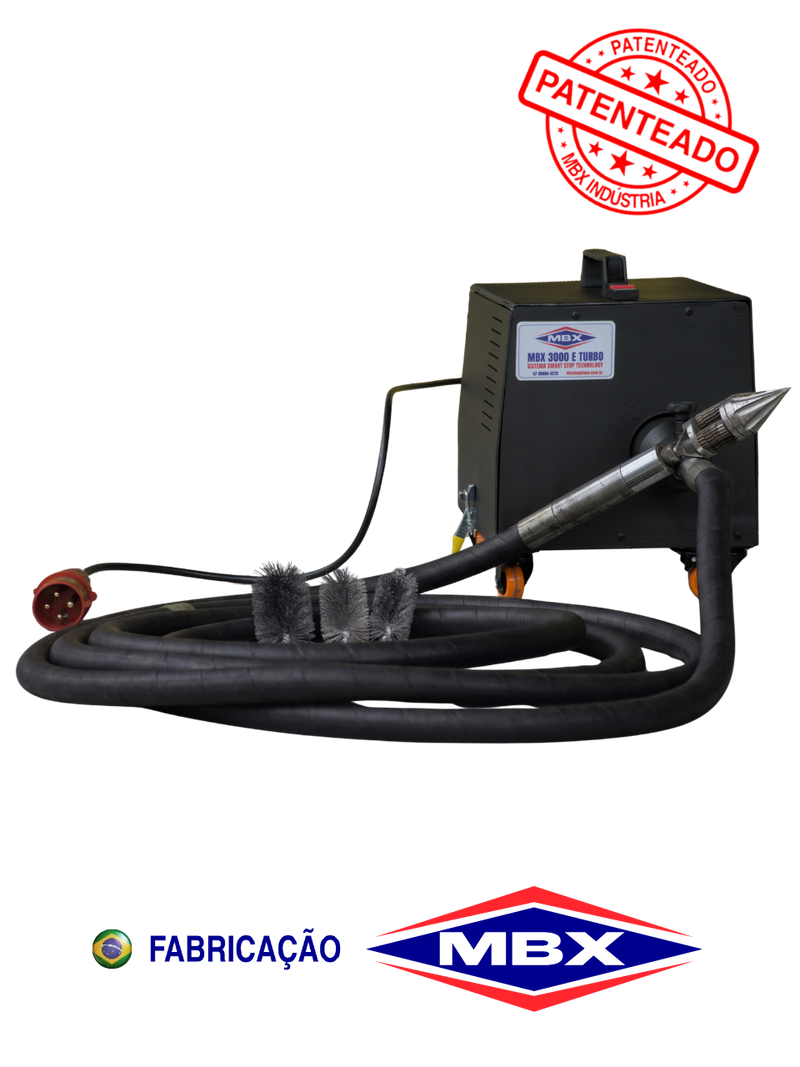 MBX 3000 E TURBO - Máquina Rotativa Elétrica - Limpeza Interna de Tubulações - Sistema Smart Stop